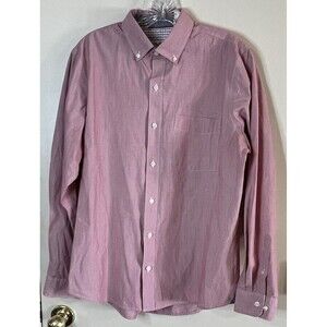 Van Heusen Mens Pink Slim Long Sleeve Button Up Size M 15-15.5